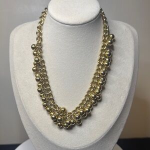 Ann Taylor Gold Tone Ball Chain 16”-20”Necklace